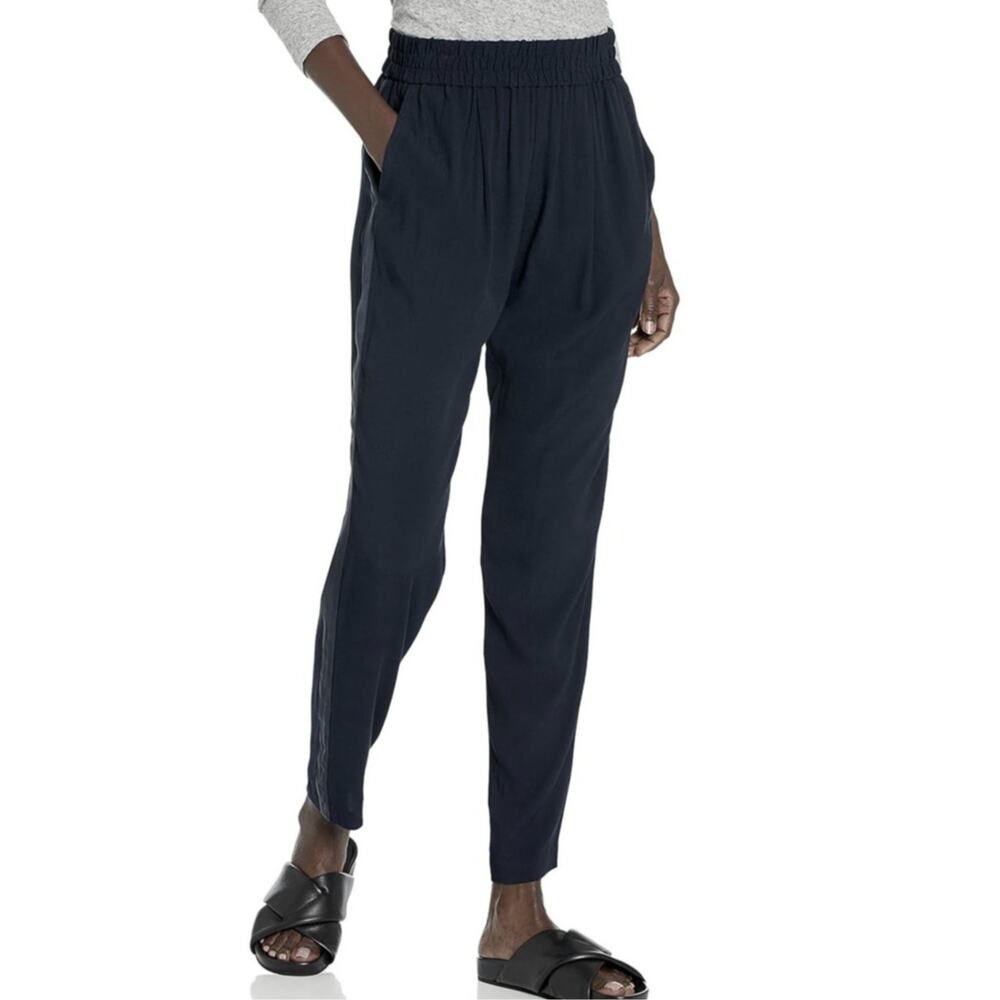 Rebecca Taylor Womens Silk Pull On Crepe Pants Size 4 Black Stretch Quiet Luxury